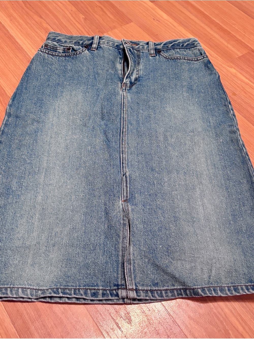 GAP Factory Blue Denim A-Line Mini Skirt